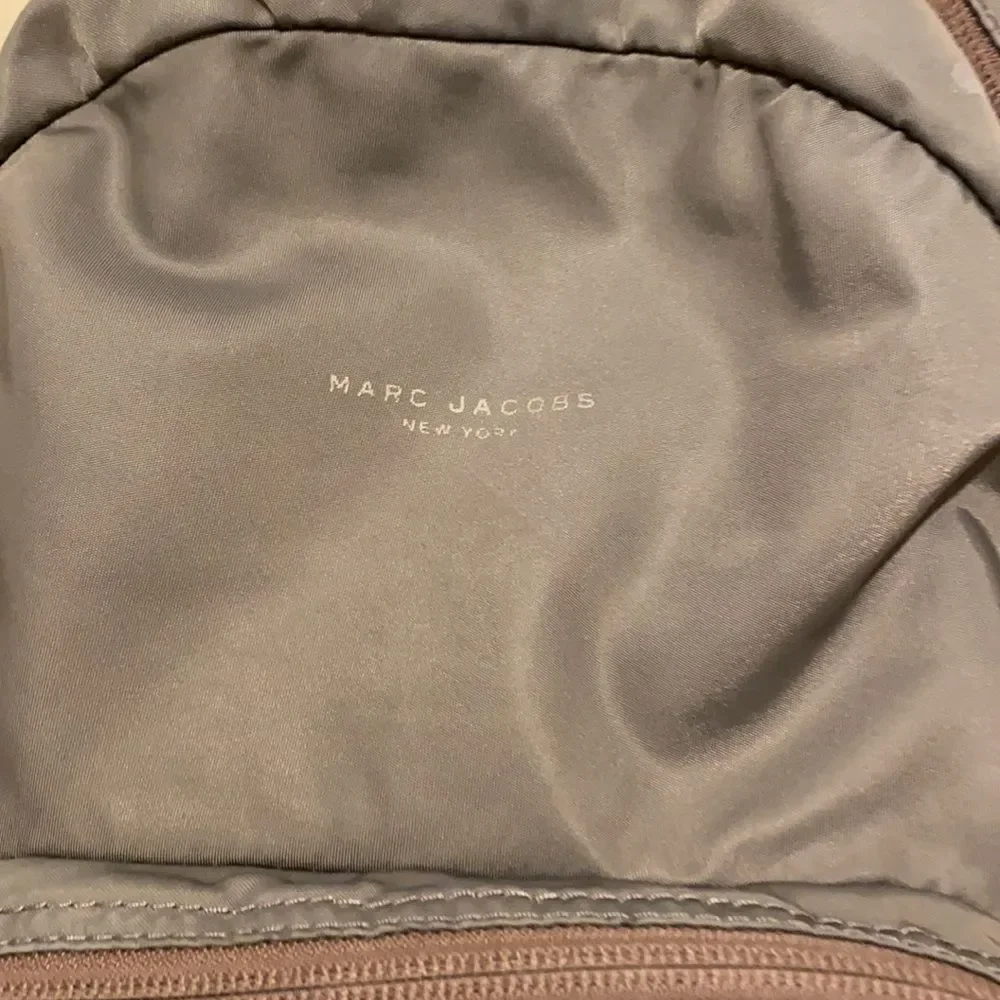Marc Jacobs nylon gray backpack.
